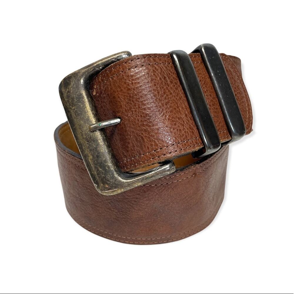 Vintage Comme Des Faus Brown Leather Belt